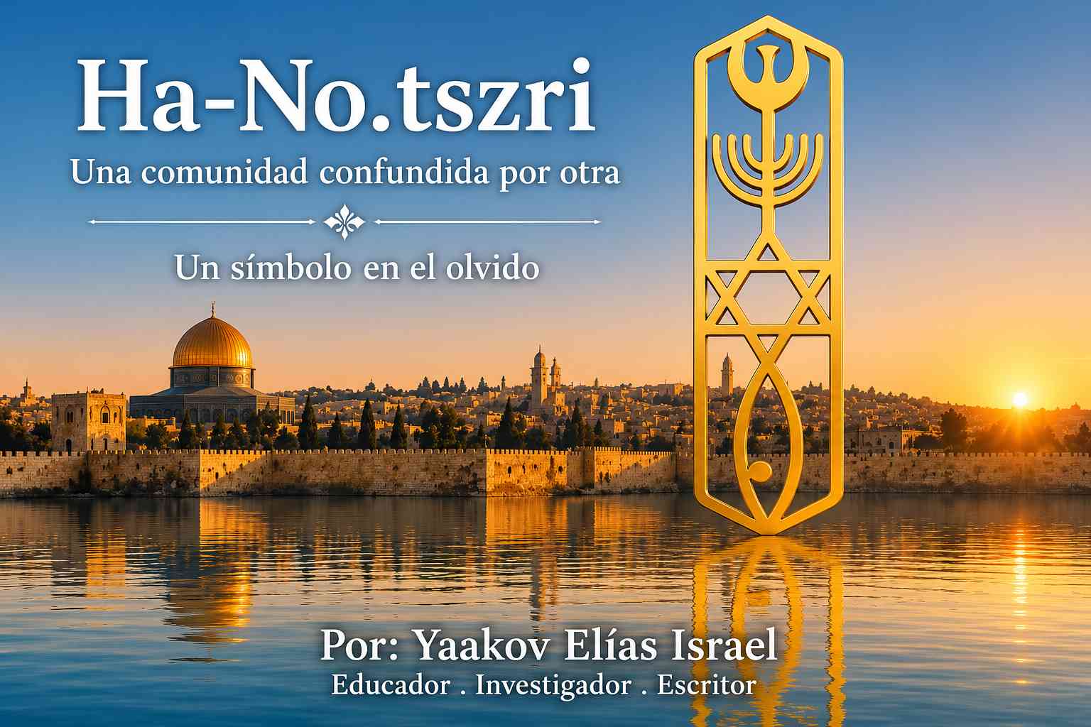 primeros cristianos-ha-no.tszri-y-símbolo-antiguo-de-la-menoráh-la-estrella-de-david-y-el-pez-en-jerusalén