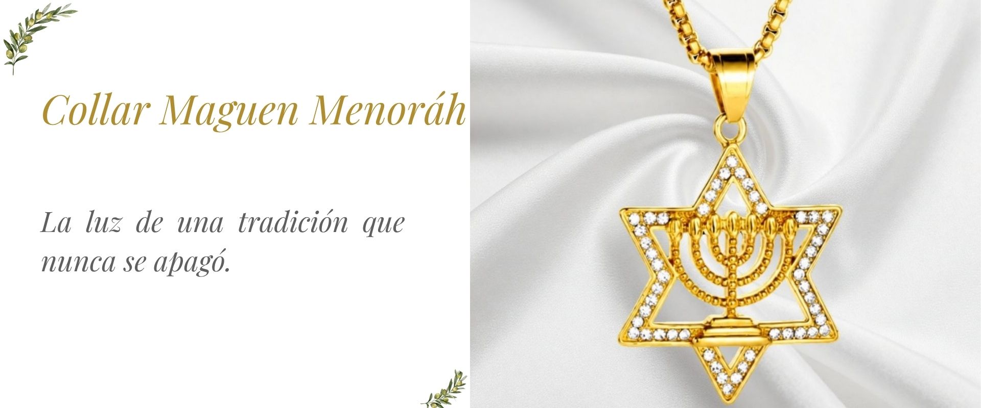 Estrella de David Con Menoráh Encendida