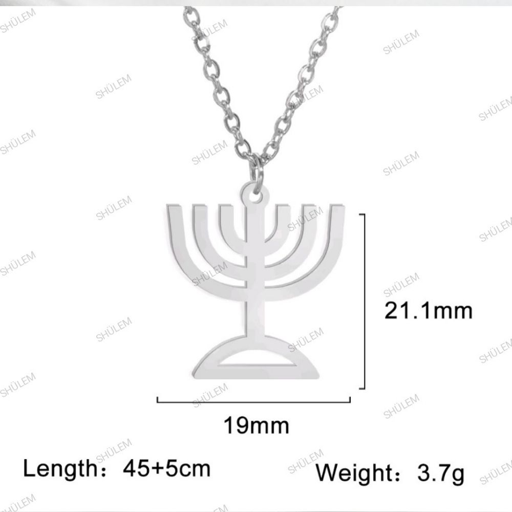 medidas-collar-menora-candelabro-hebreo-plata Medidas del Collar con dije de Menora candelabro hebreo plateado