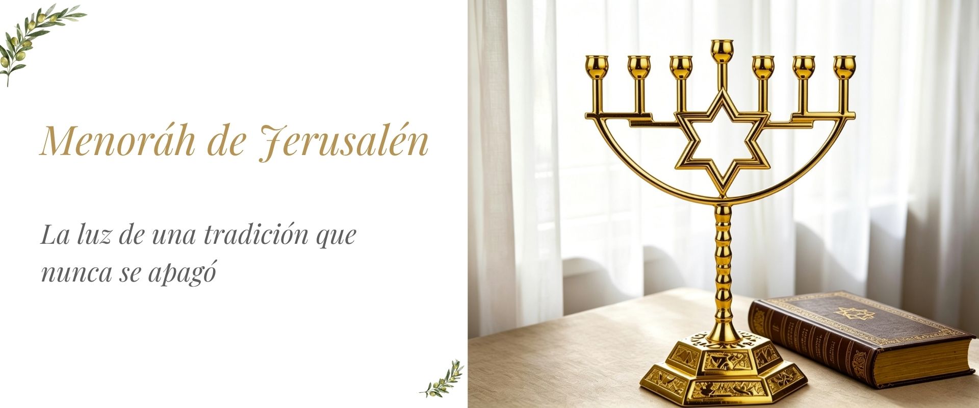 Menoráh de Jerusalén, candelabro de mesa