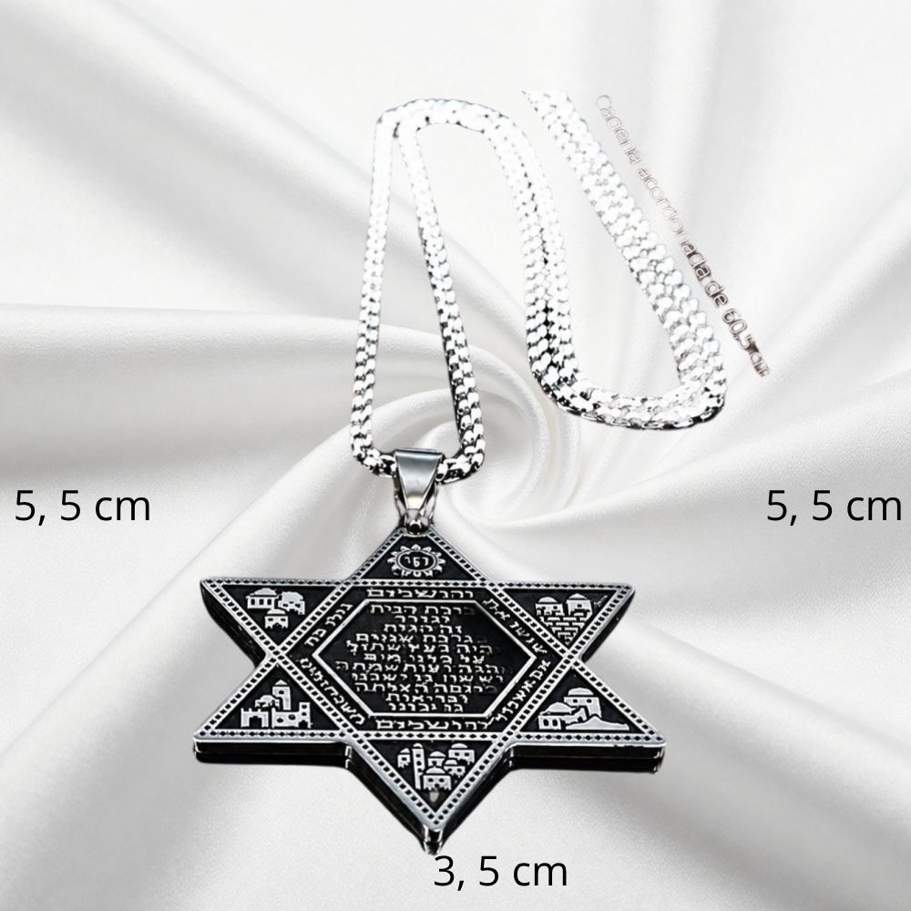 collar-maguen-cohen-sacerdotal-plateado tallado bendición Collar Cohen Sacerdotal plateado tallado con bendición en relieve