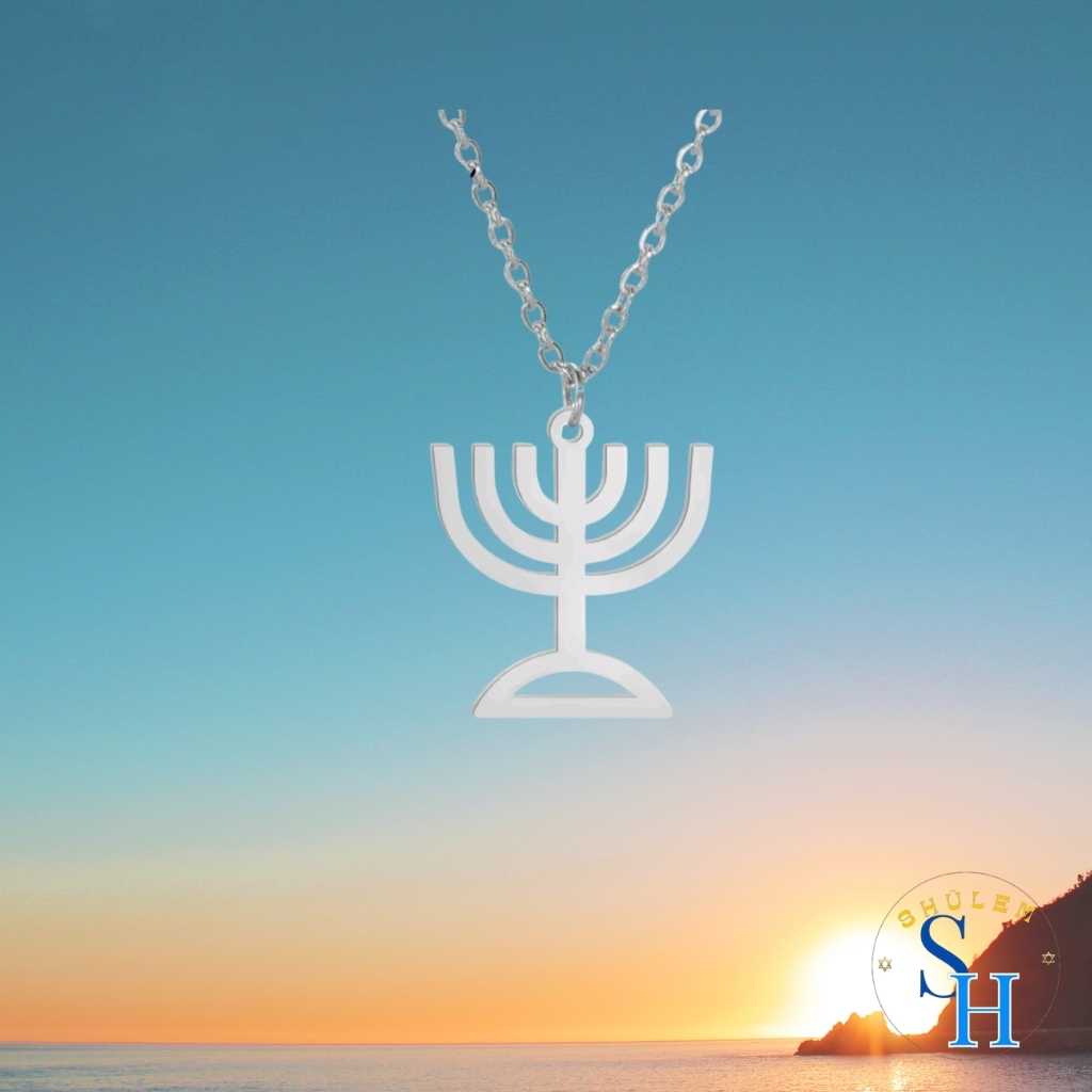 HA-NOTSZRI II: Los primeros cristianos antes de Roma gargantilla dama menorah acero 316l plata.jpg